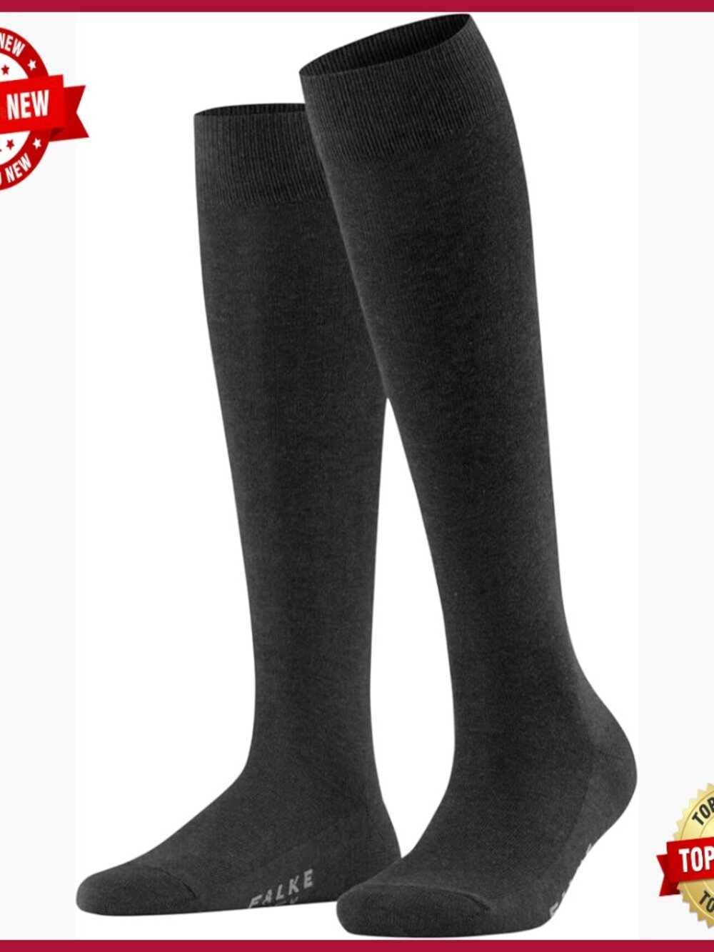 Women's Knee-High Cotton Socks Breathable Eco Friendly 1 Pair